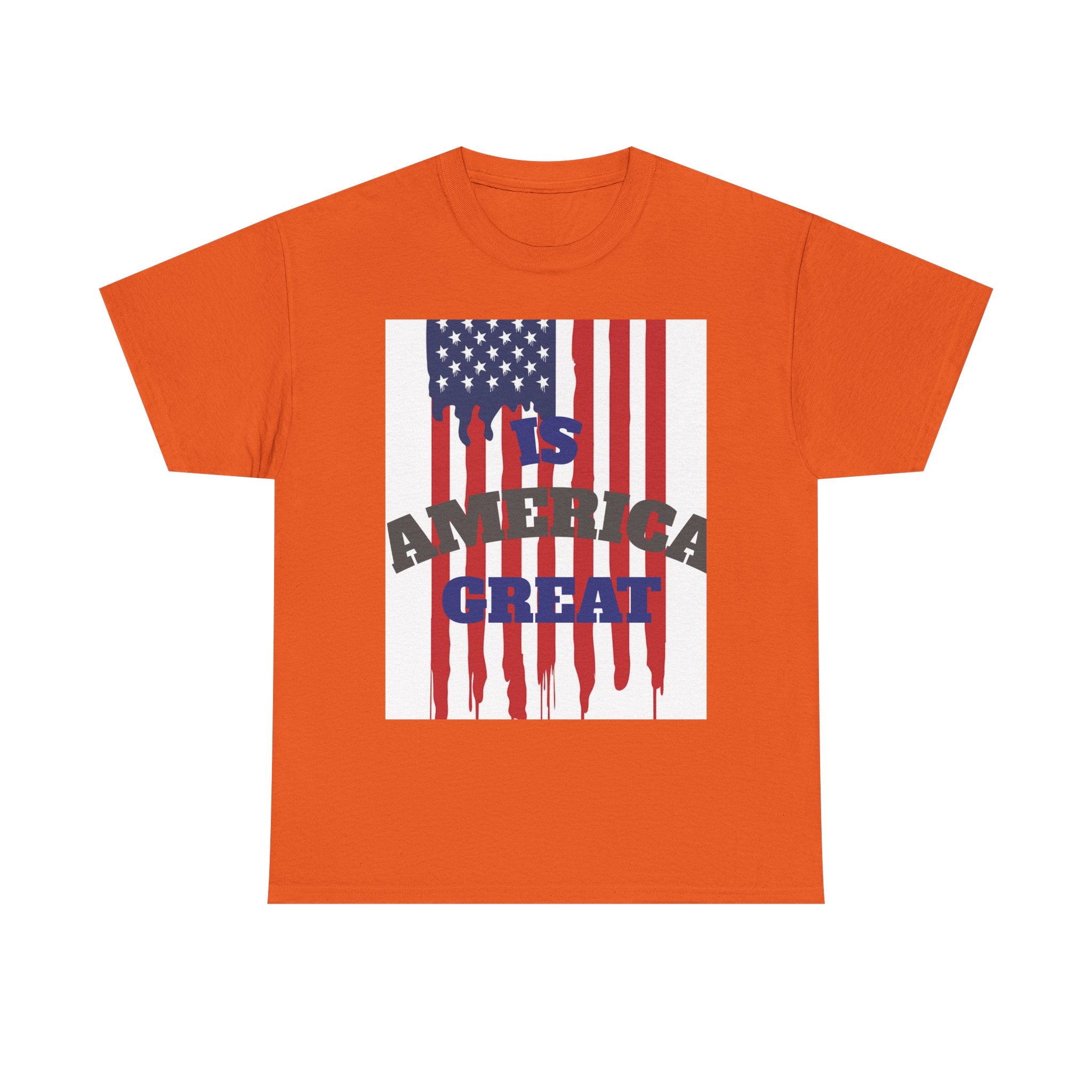 Graphic Tee — "Is America Great" with Back: "When Tyranny Becomes Law, Rebellion Becomes Duty" Patriotic T‑Shirt