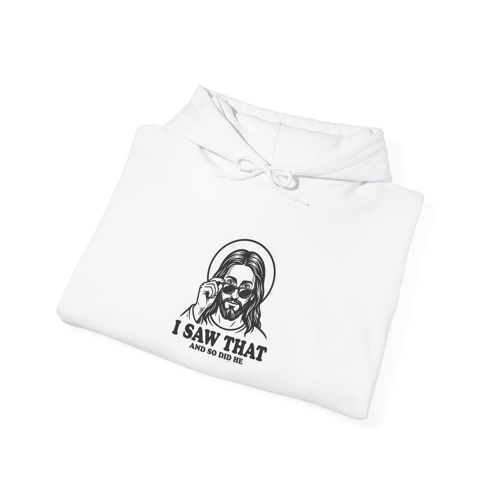 I Saw That Hoodie | Christian Meme, Vintage Jesus Graphic, Retro Camp Tee Style