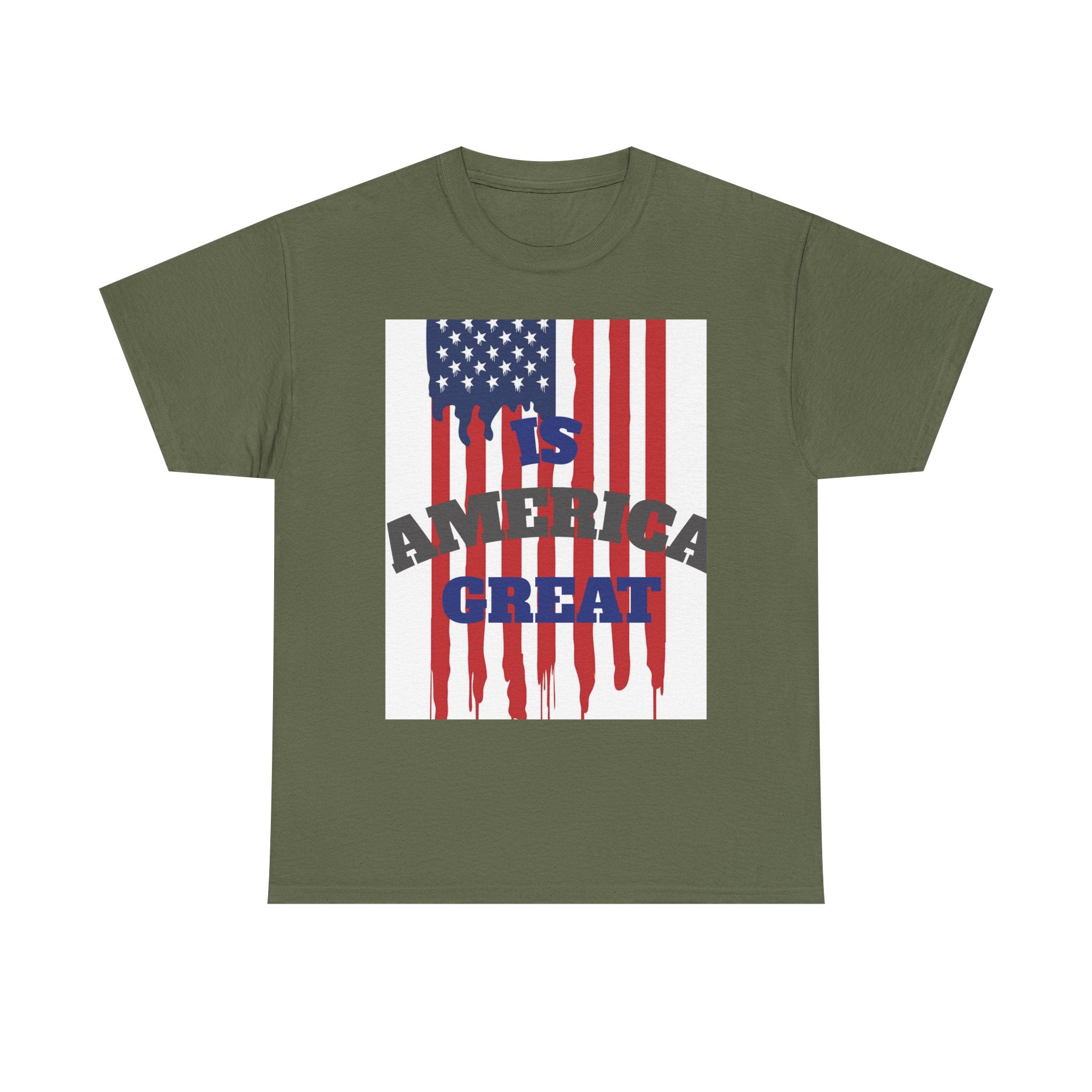 Graphic Tee — "Is America Great" with Back: "When Tyranny Becomes Law, Rebellion Becomes Duty" Patriotic T‑Shirt