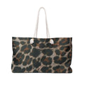 Leopard Print Weekender Bag — Large Animal Print Travel Tote