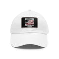 Patriotic Leather Patch Dad Hat — "When Tyranny Becomes Law, Rebellion Becomes Duty"