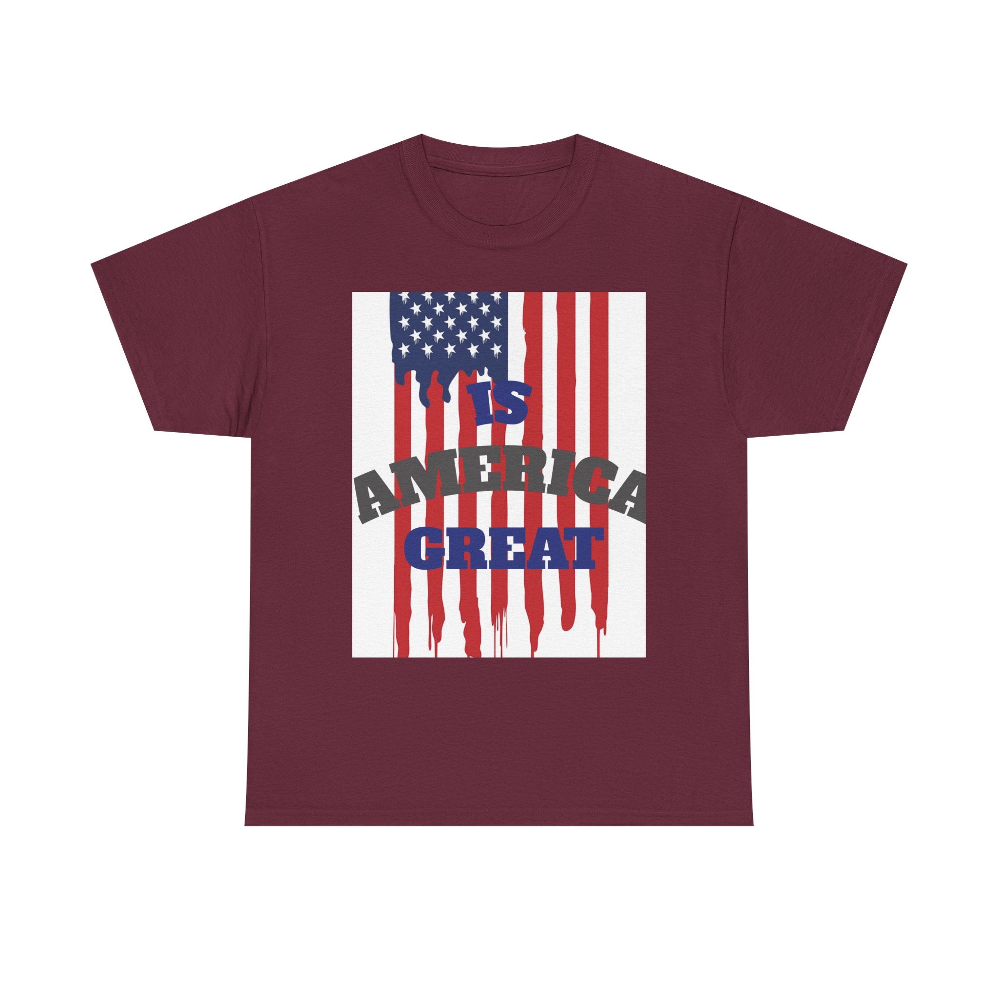 Graphic Tee — "Is America Great" with Back: "When Tyranny Becomes Law, Rebellion Becomes Duty" Patriotic T‑Shirt