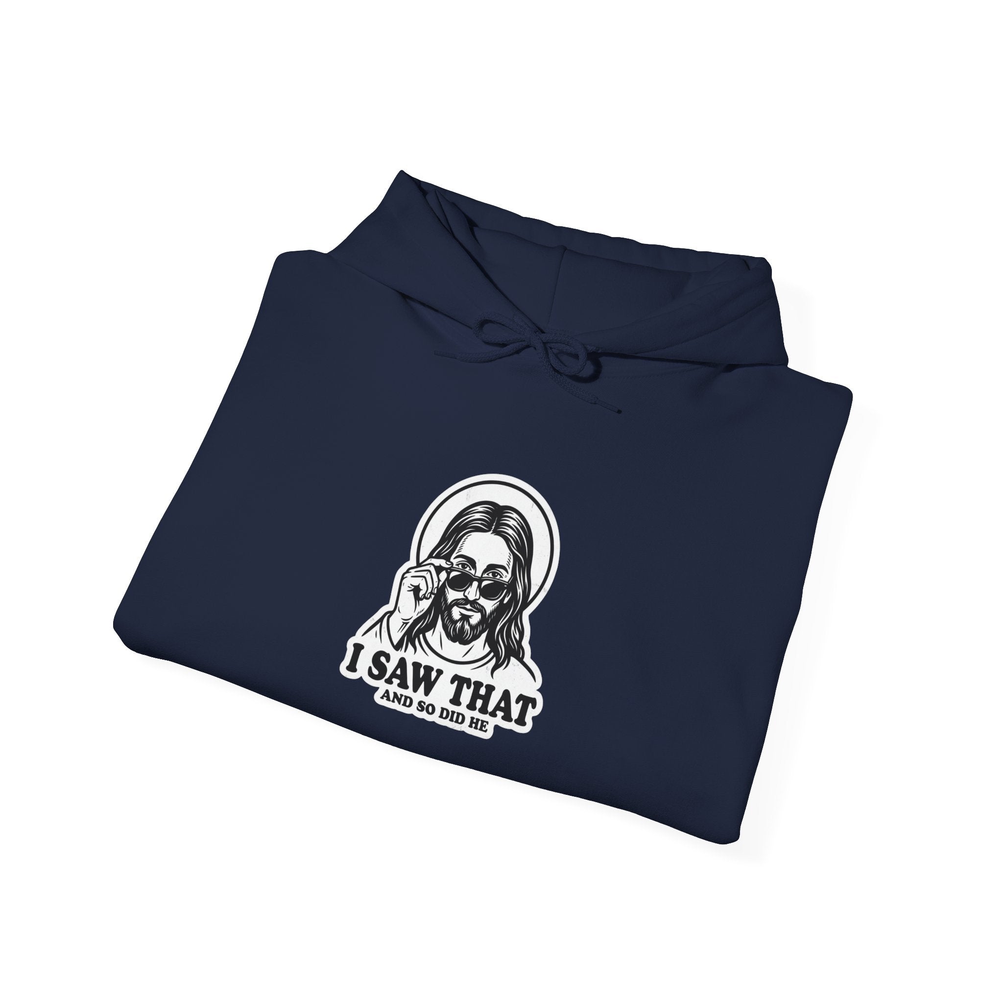I Saw That Hoodie | Christian Meme, Vintage Jesus Graphic, Retro Camp Tee Style